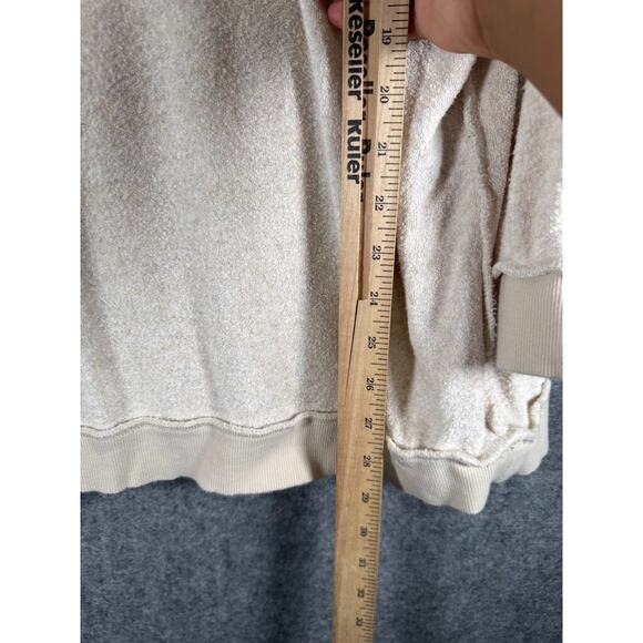 Free People Sweater Women M Take‎ It Off Pullover Sweatshirt Raglan Terry Cloth - Picture 4 of 8